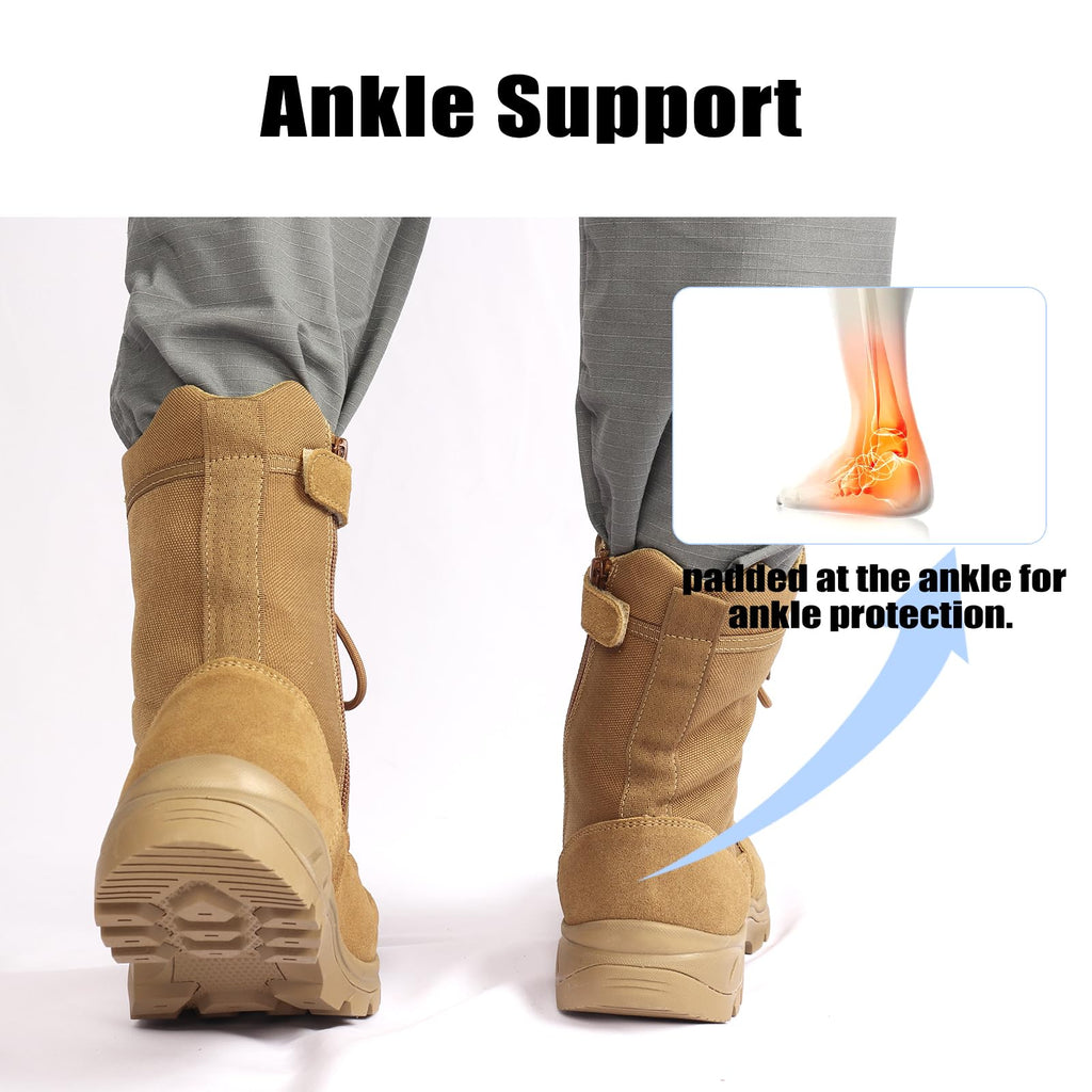 Lightweight Tactical Boots with Side Zipper R8996