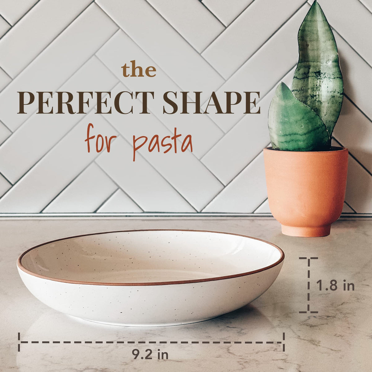 Ceramic Pasta Bowls 30oz Set of 4 Vanilla White P710041