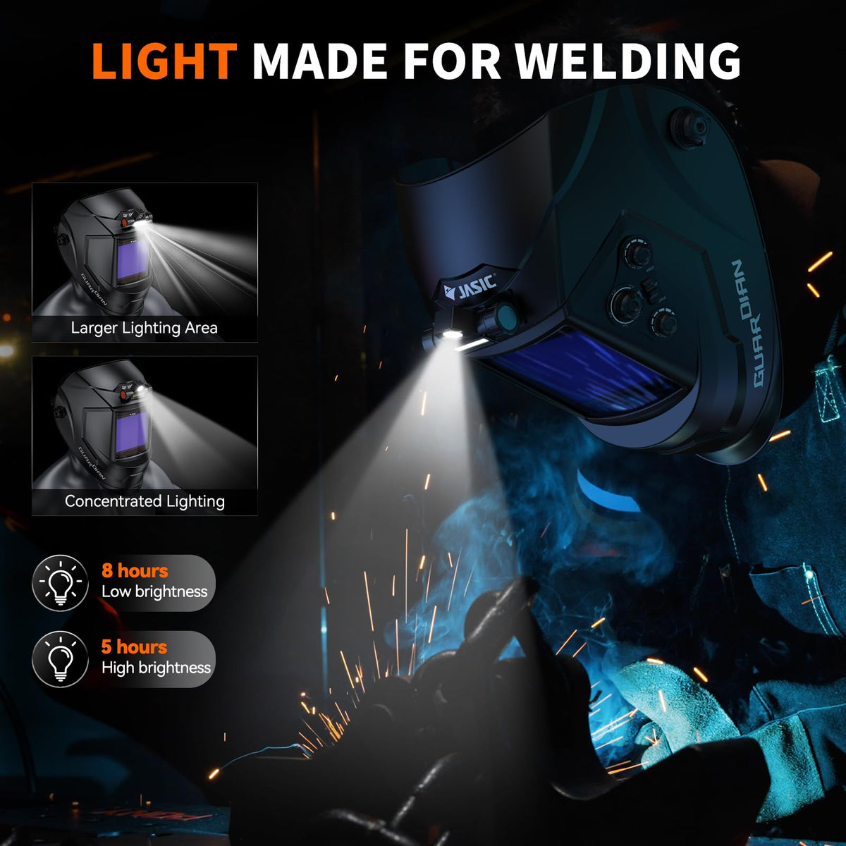 Auto Darkening Welding Helmet with Light Y734