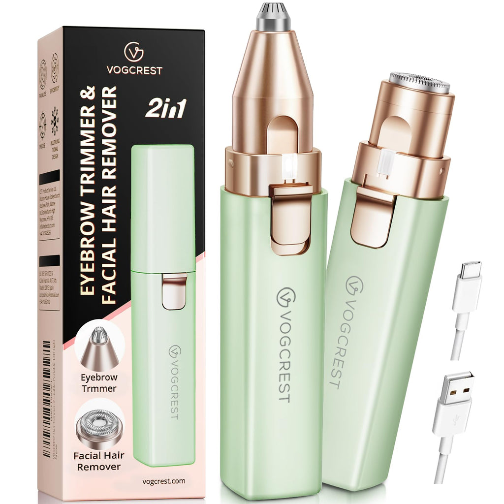 2 in 1 Rechargeable Facial Hair Remover & Eyebrow Trimmer Q9964