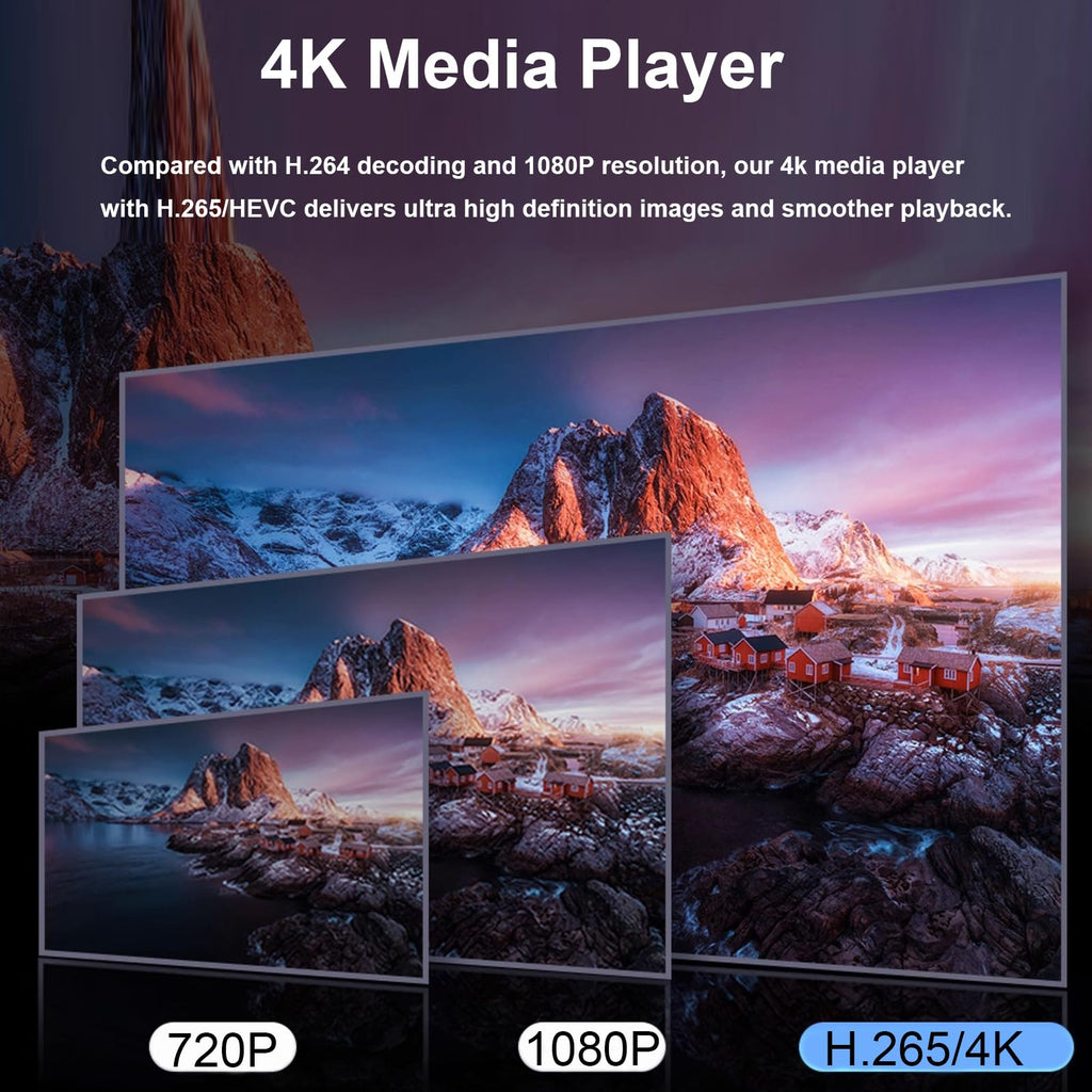 4K Ultra HD Digital Media Player with Remote Control G2368