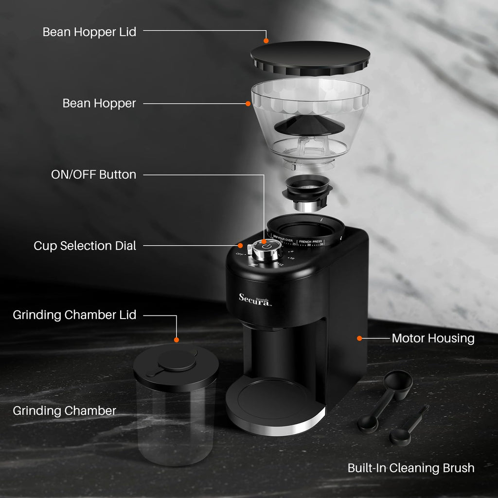 Electric Conical Burr Coffee Grinder with 35 Adjustable Grind Settings R85534