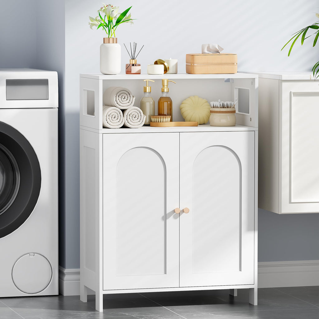 Bathroom Storage Cabinet with Adjustable Shelf & Doors P807151