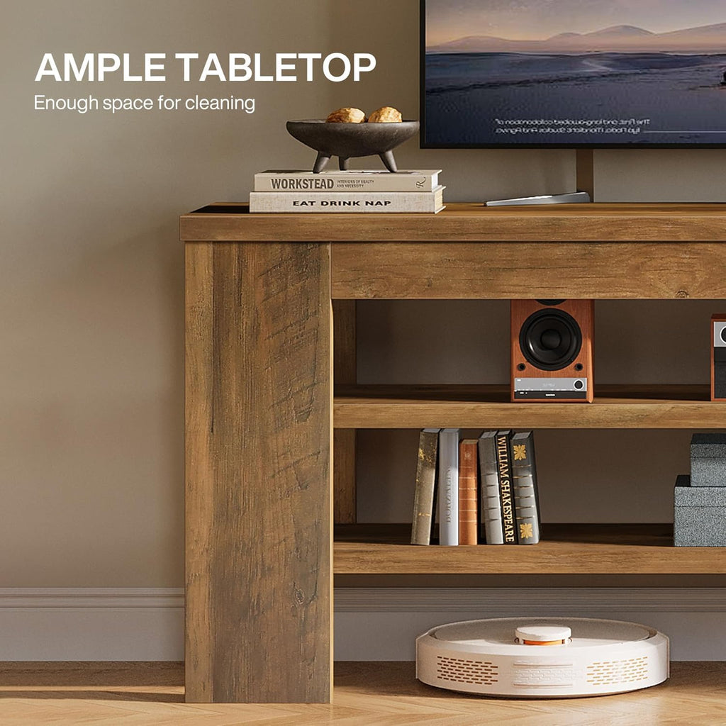 47" TV Stand with 3-Tier Open Storage Shelves Y144