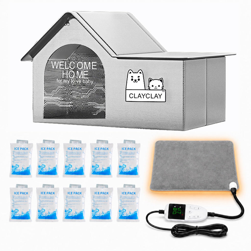 Heated Waterproof Insulated Outdoor Cat House W5909