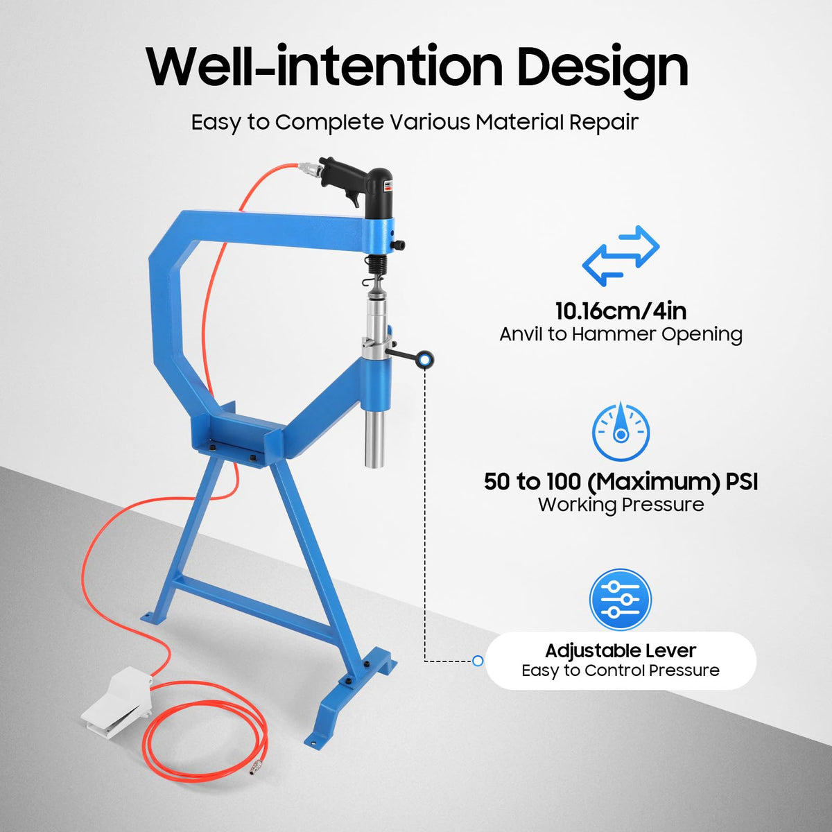 Pneumatic Planishing Hammer with Stand & Pedal D915504
