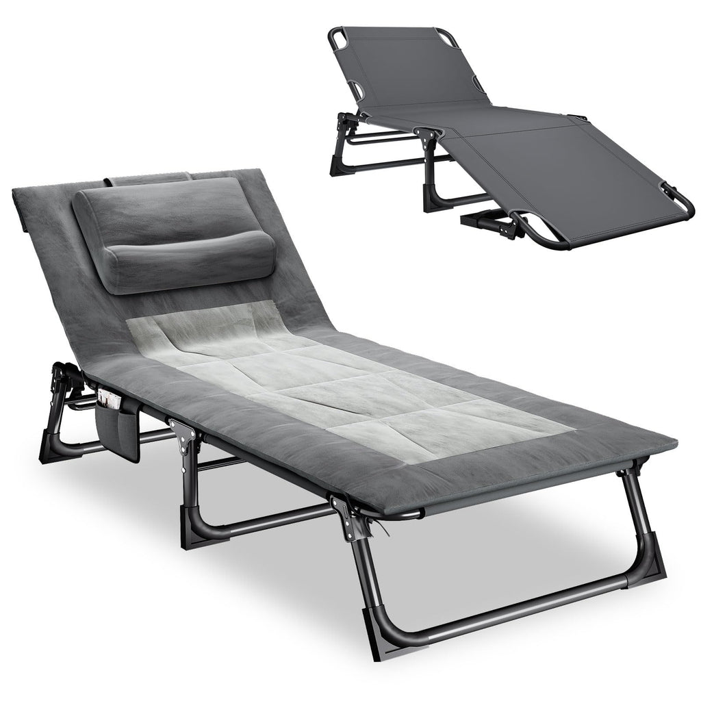 Folding Camping Cot with Pad and Pillow P93966