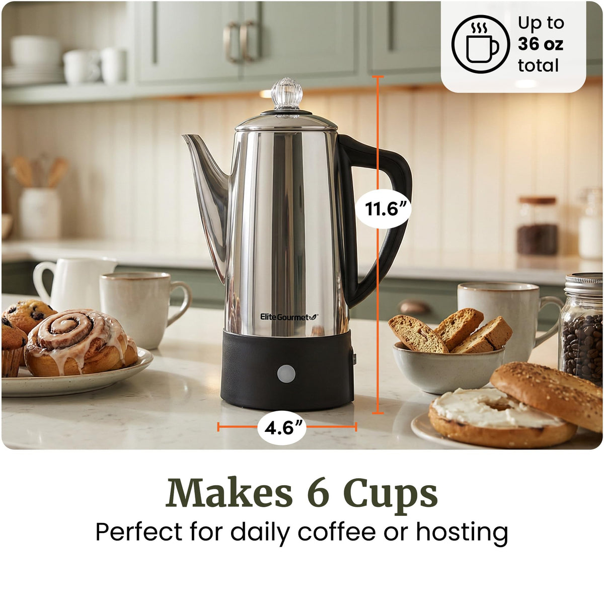 6-Cup Electric Coffee Percolator E106144