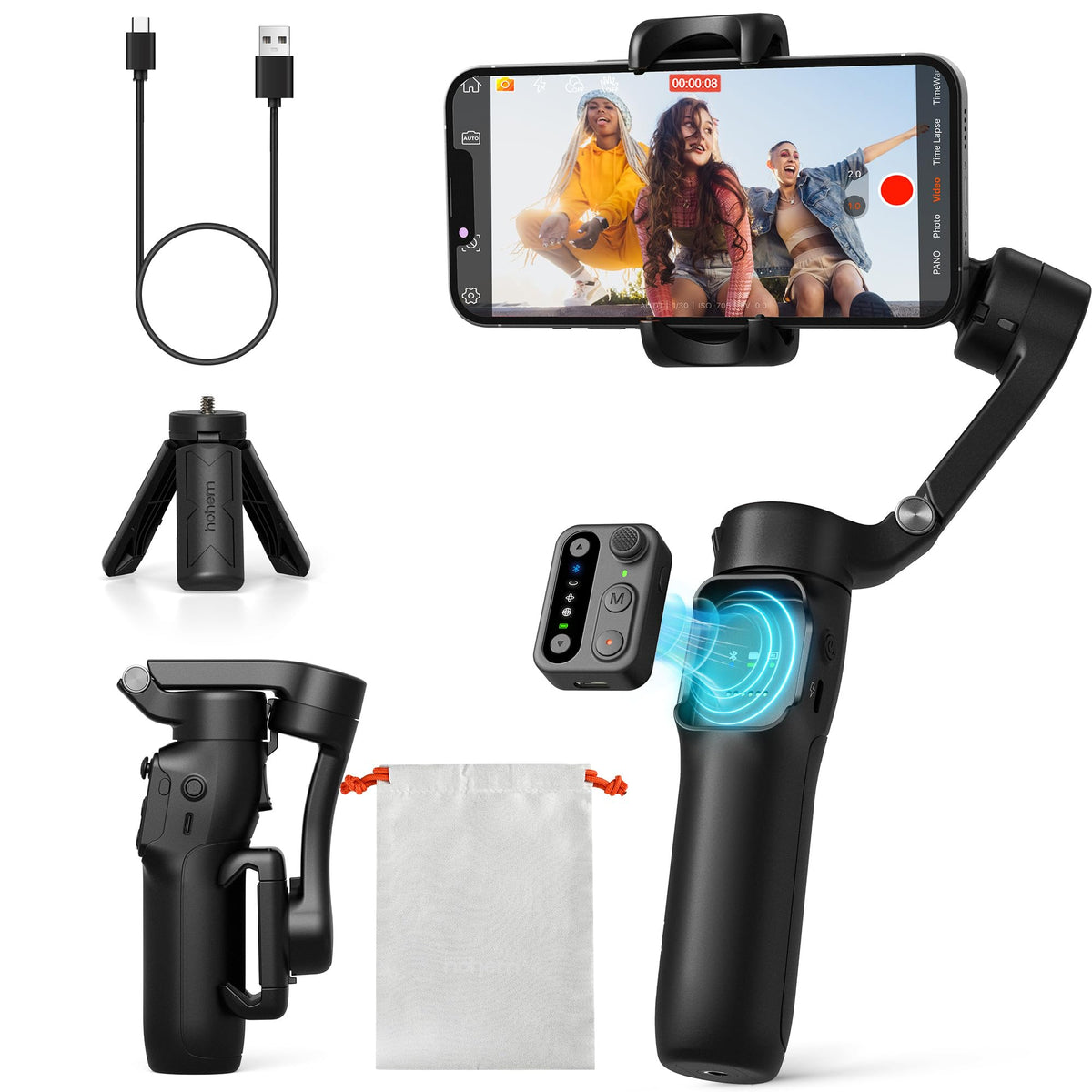 Black 3-Axis Gimbal Stabilizer Z144973