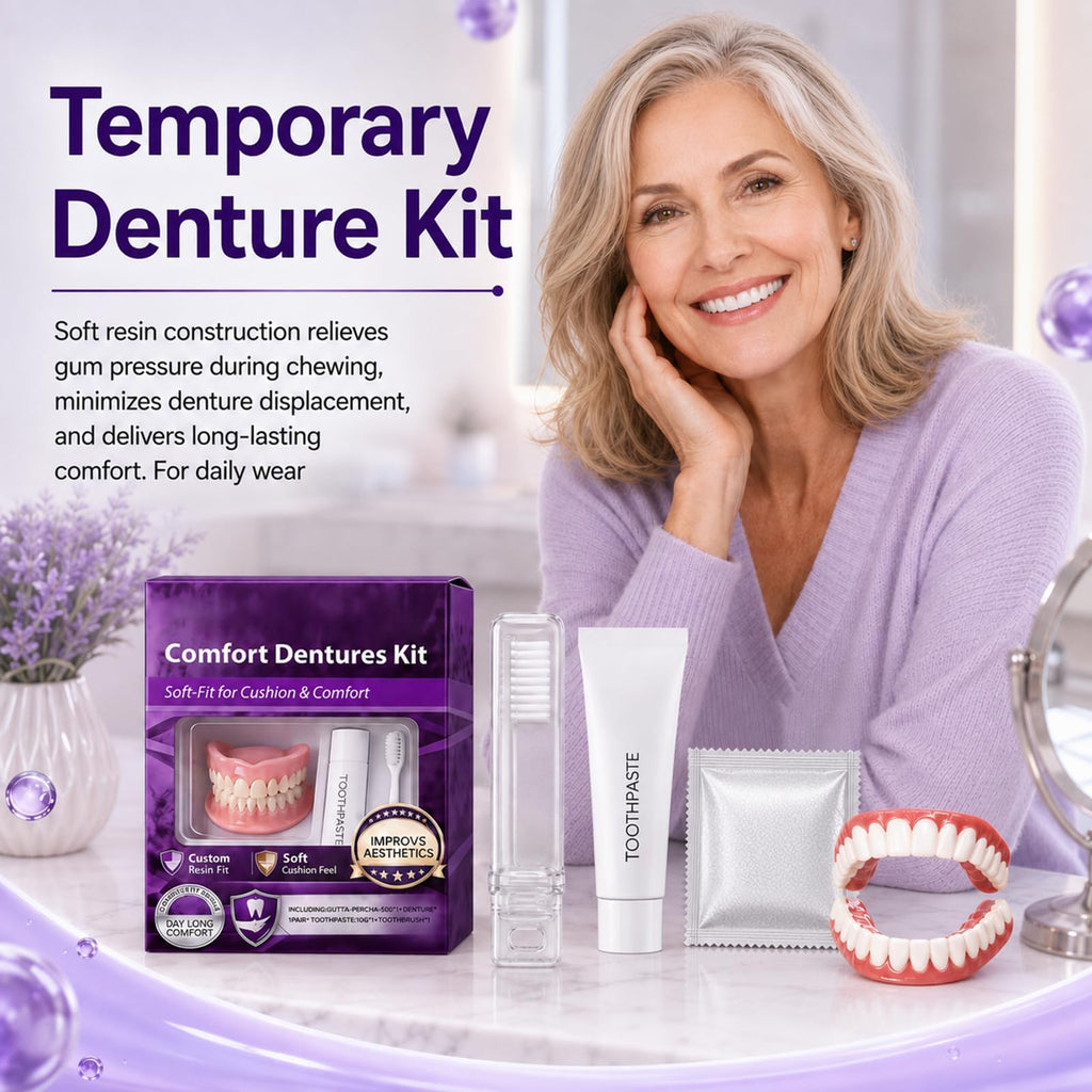 Heat Moldable Custom Fit Upper Lower False Teeth K5031