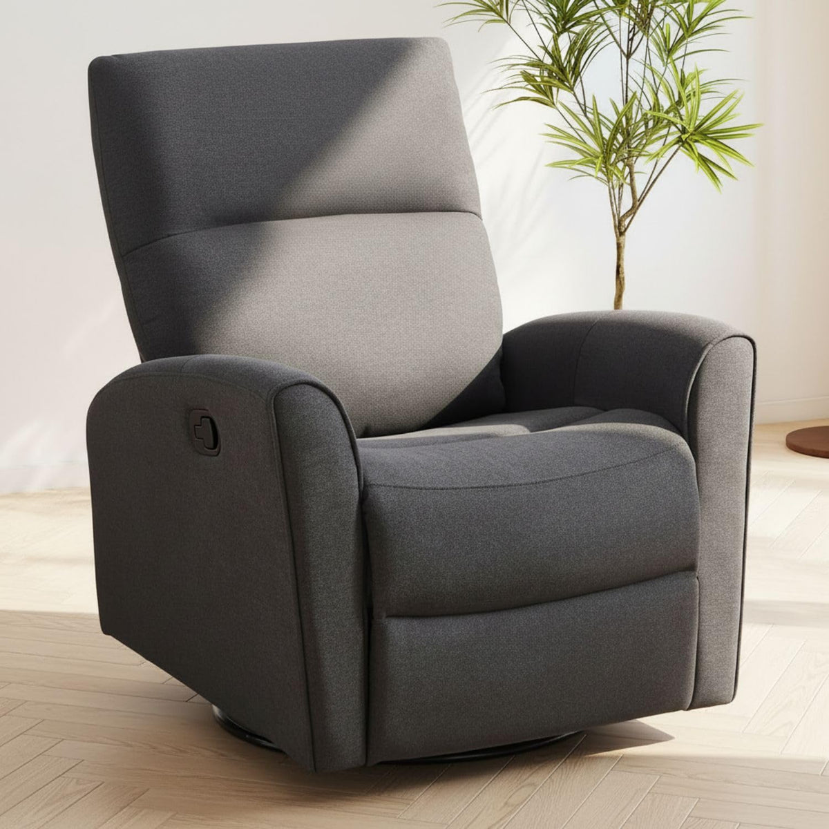 Manual Chenille Swivel Rocker Recliner A93025