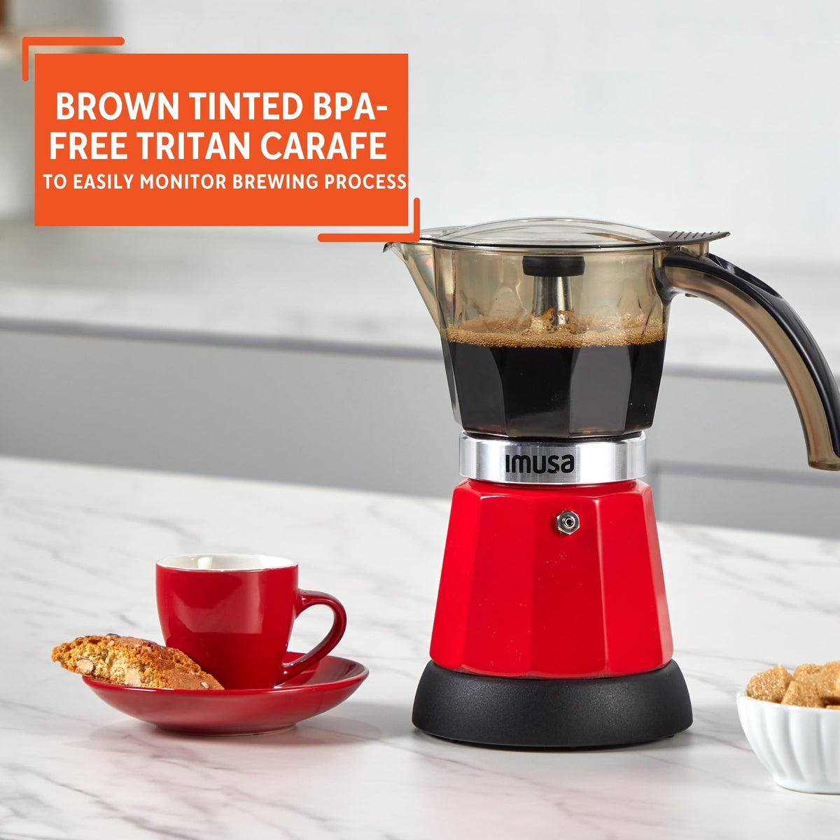 Red Electric Espresso Coffee Maker X7018