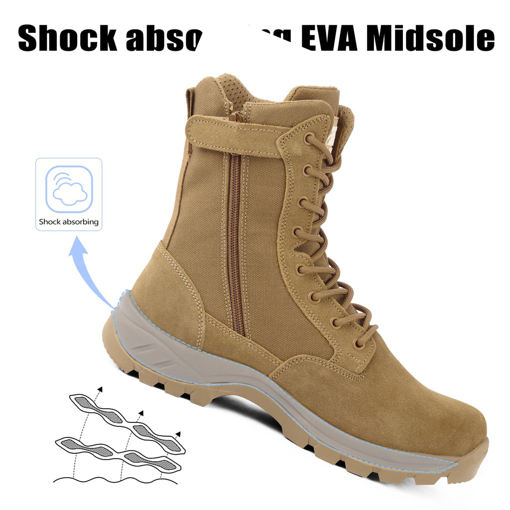 Lightweight Tactical Boots with Side Zipper R8996