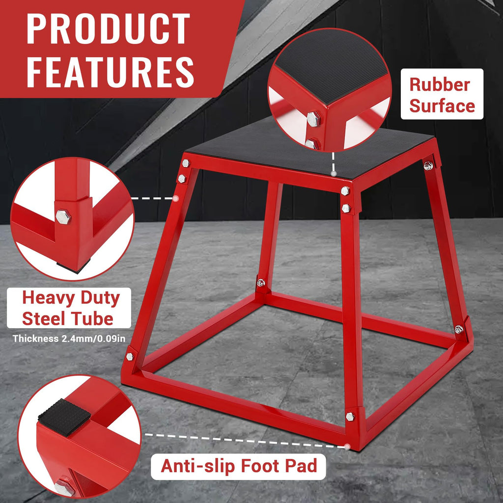 Steel Jump Box Set with Non-Slip Rubber Pad H4831