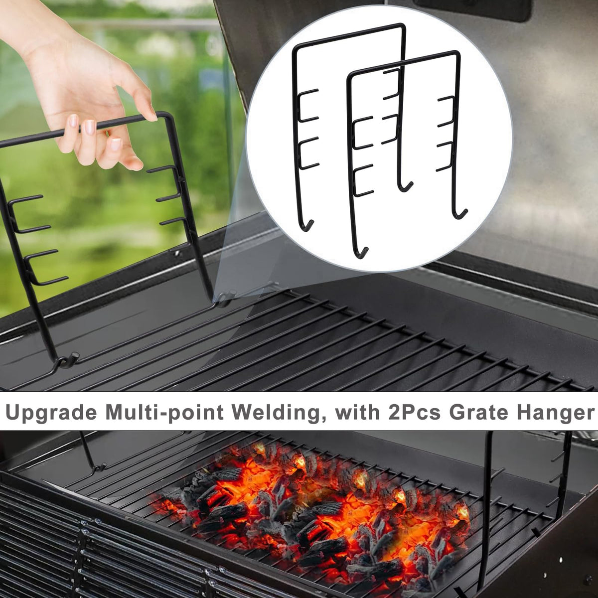 20 Inches Ash Pan Drip Pan and Grill Grates for Charcoal Grills R741