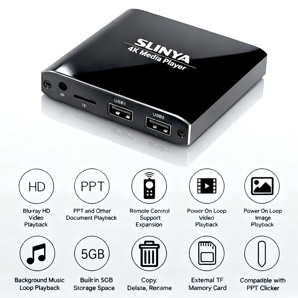 4K Ultra HD Digital Media Player with Remote Control G2368