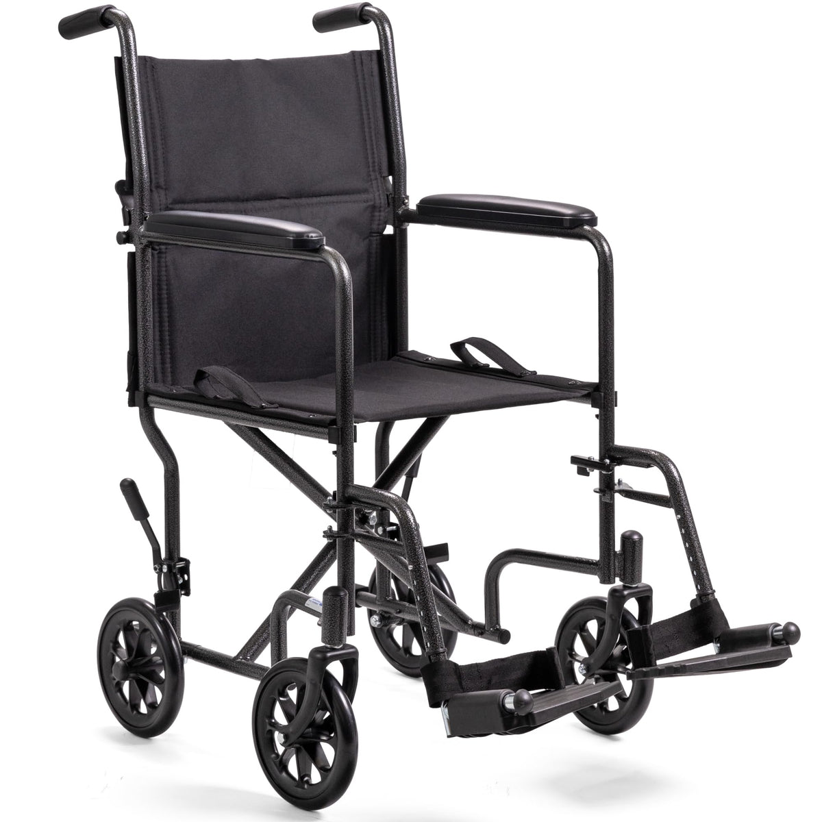 Compact Lightweight Steel Transport Wheelchair with 19in Seat U918644