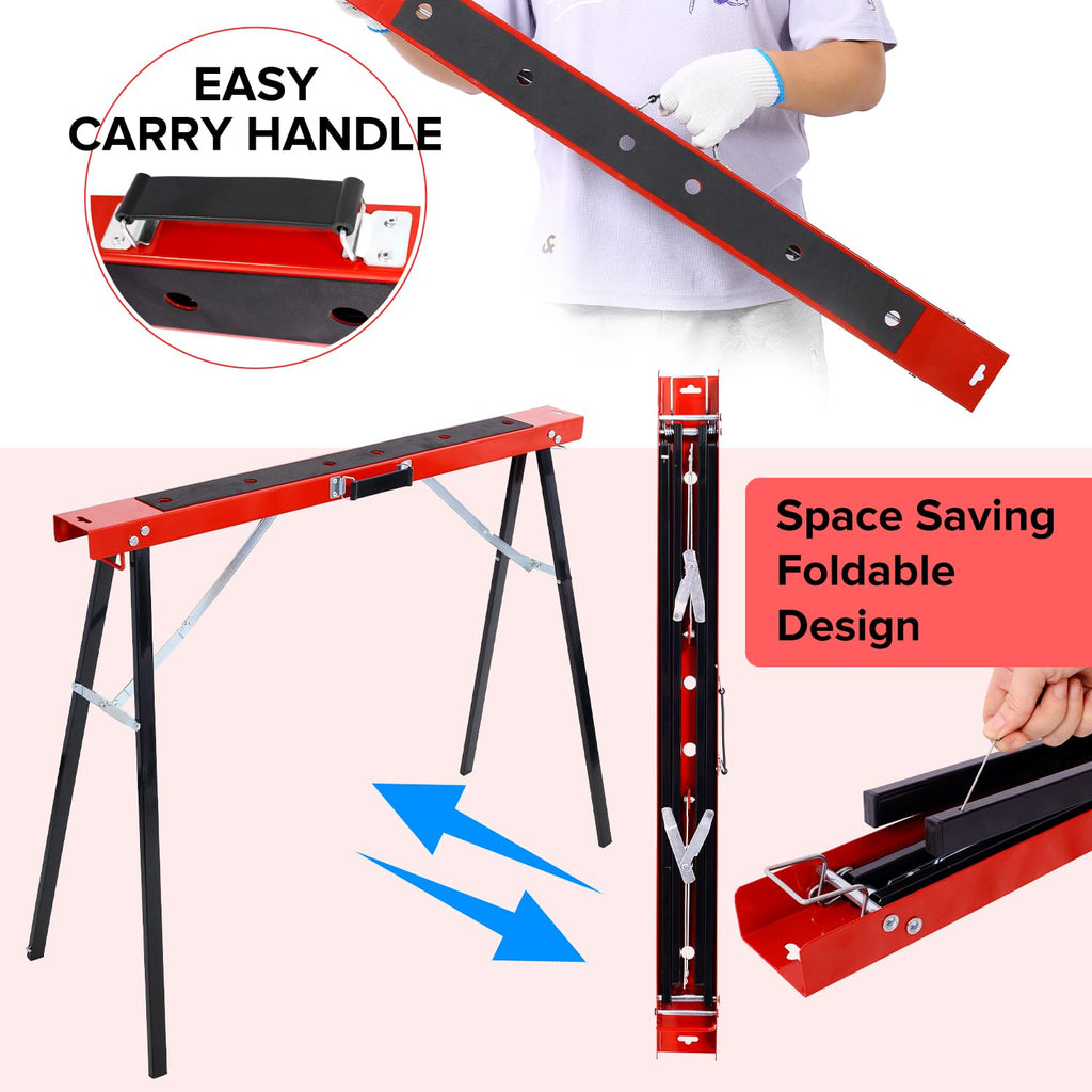 Heavy Duty 2-Pack Folding Sawhorse F850974