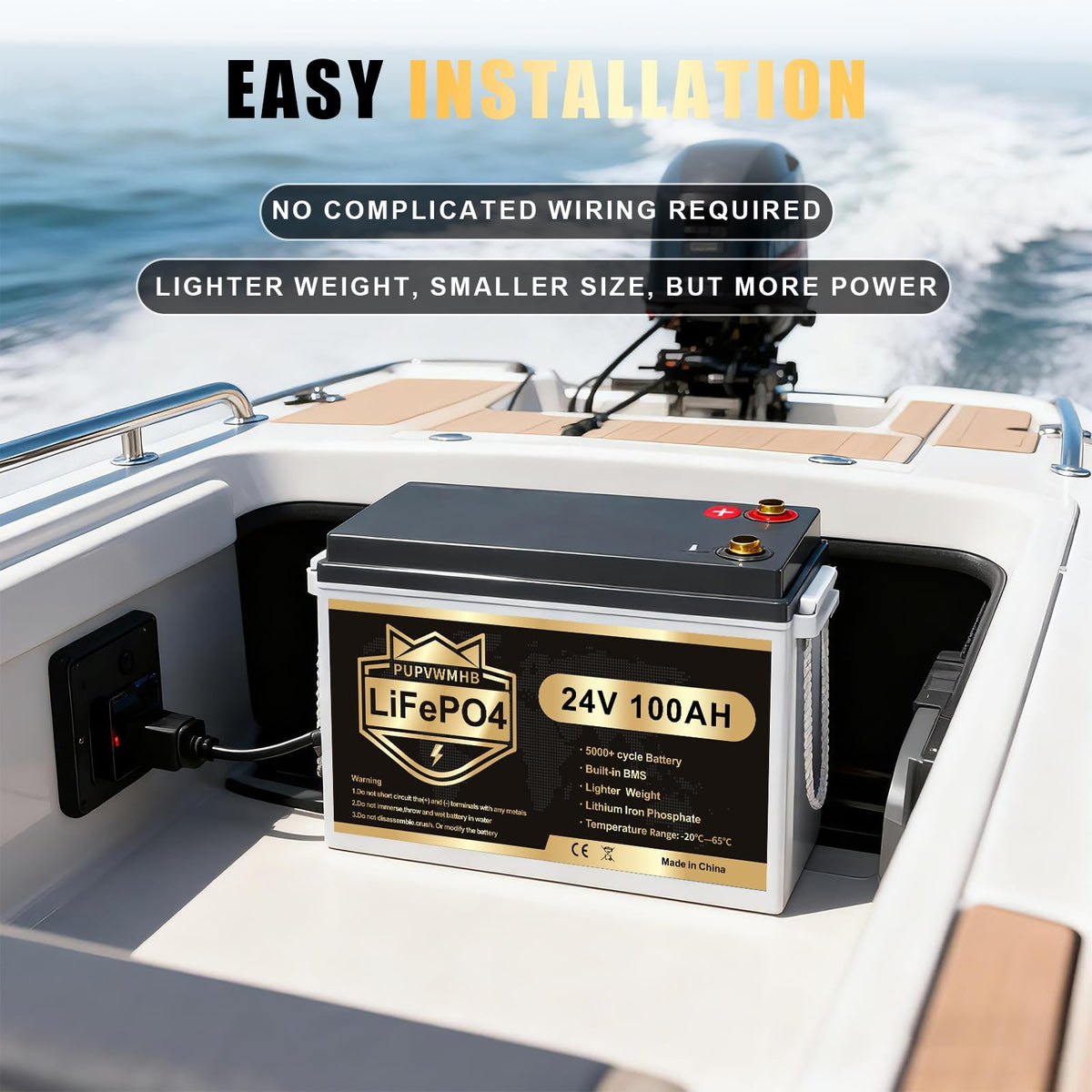 24V 100AH Lifepo4 Battery with 100A BMS Y710761