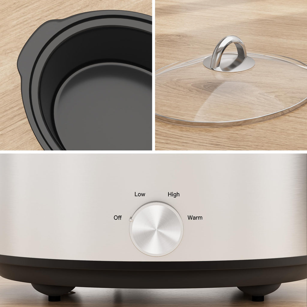 Small 4QT Slow Cooker with Ceramic Pot G406653