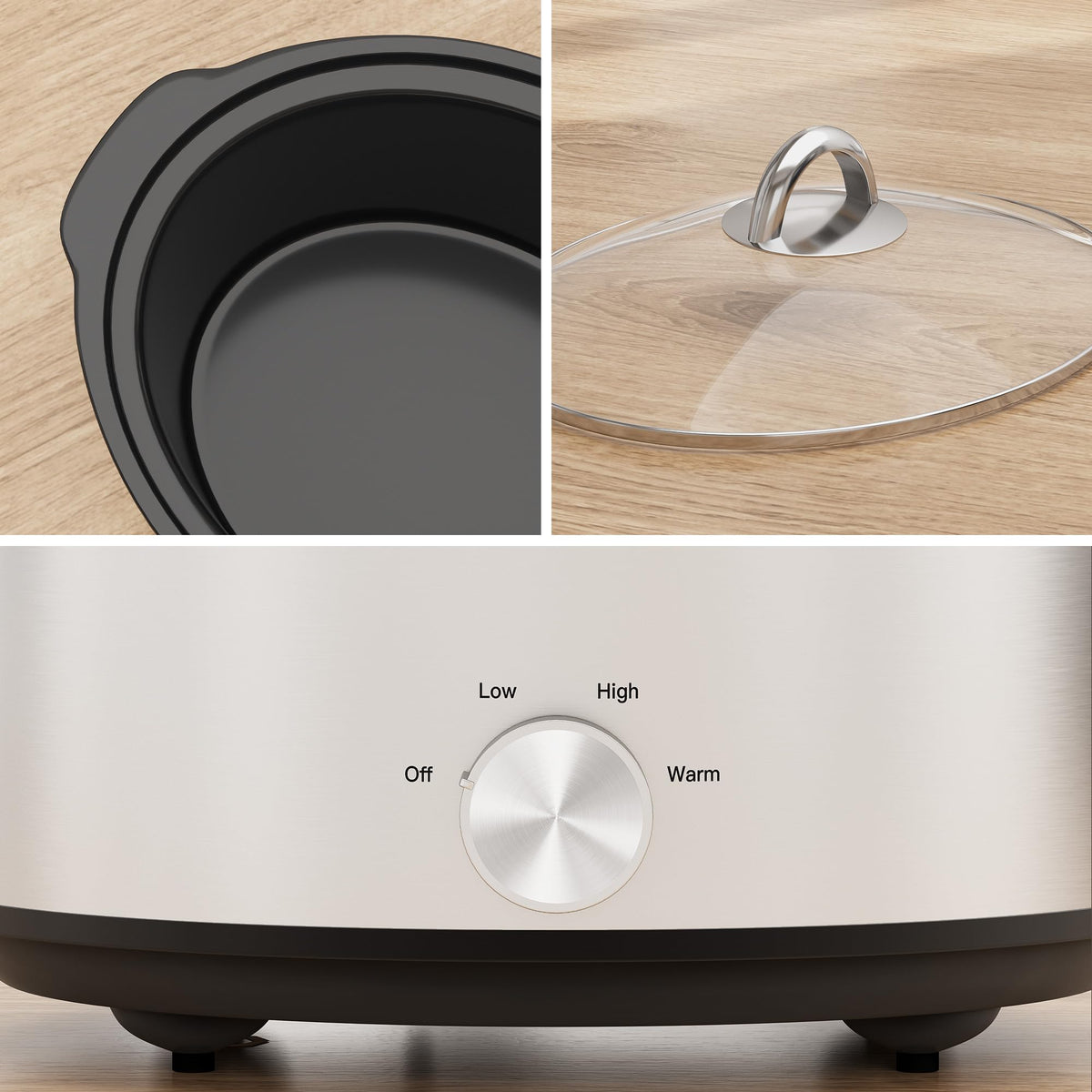 Small 4QT Slow Cooker with Ceramic Pot G406653