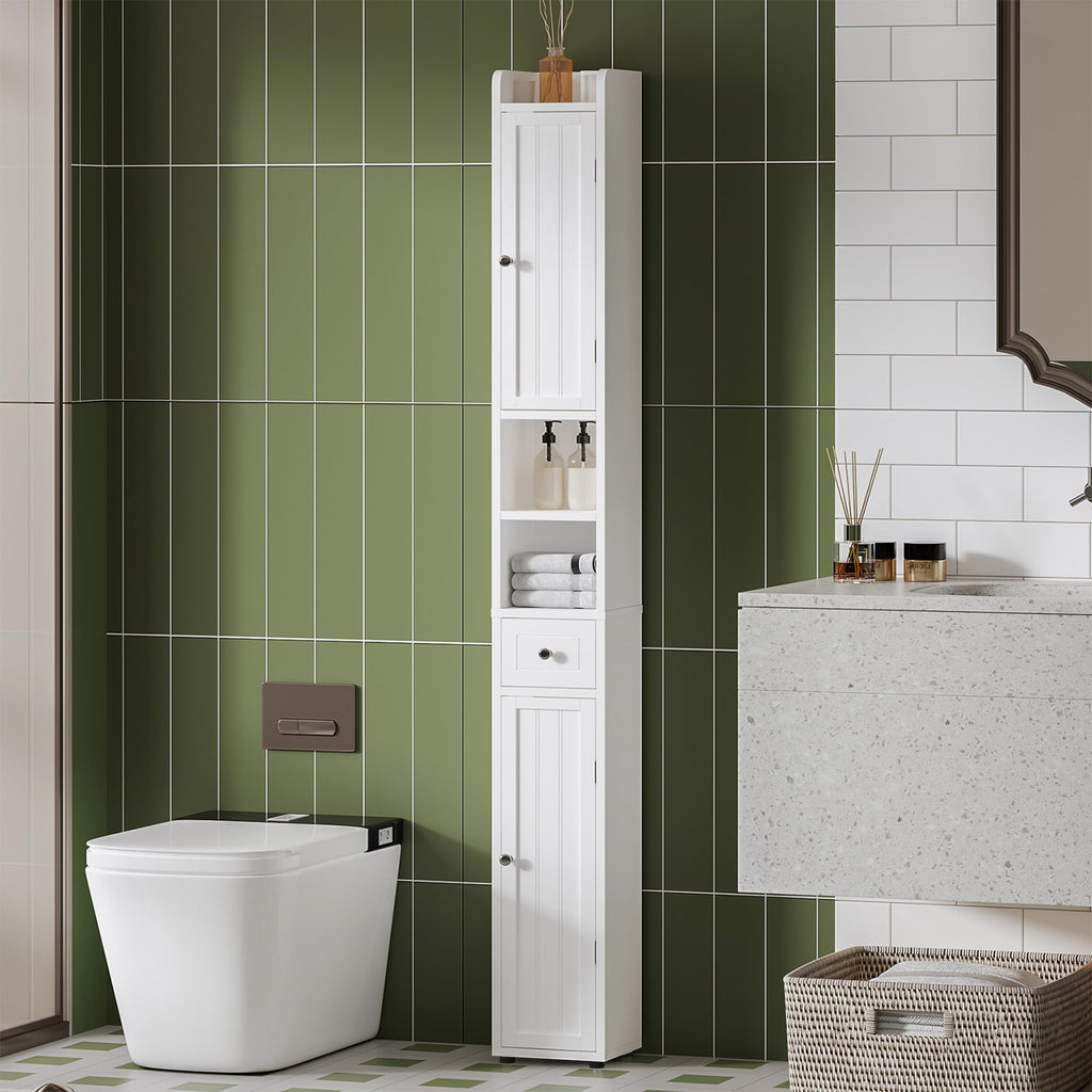 Narrow Bathroom Storage Cabinet with Drawer Y2908