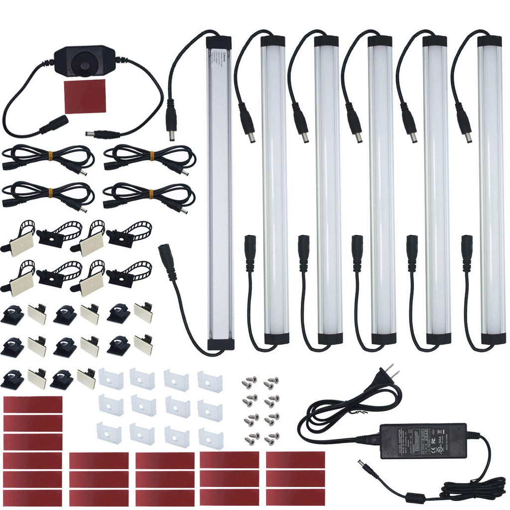 Under Cabinet LED Lighting Kit, 6 PCS 12 Inches Light Bars, Daylight White W16406
