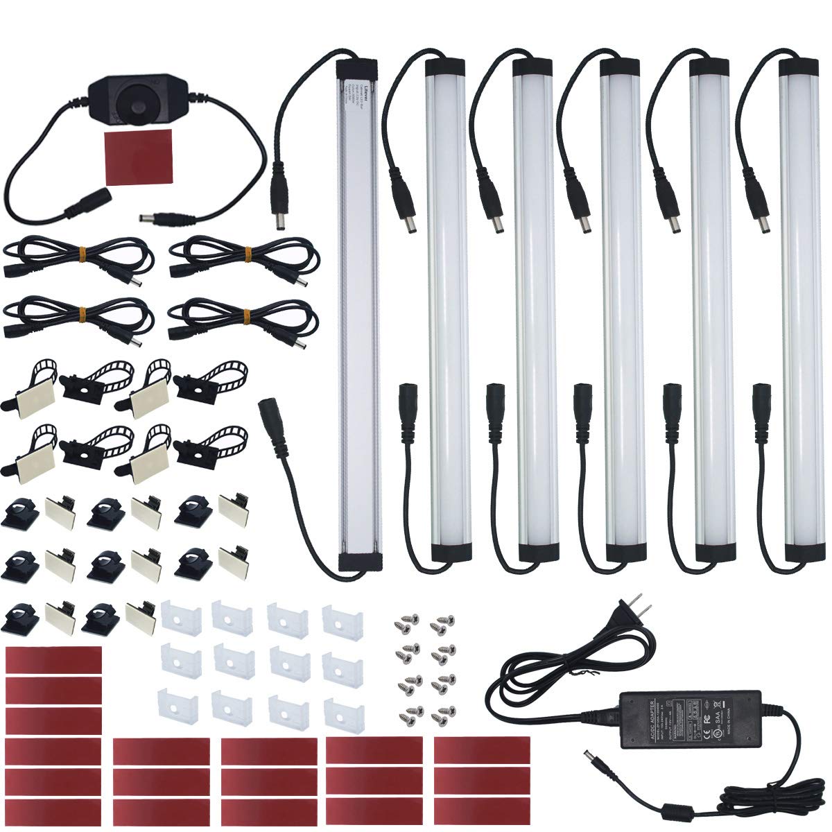 Under Cabinet LED Lighting Kit, 6 PCS 12 Inches Light Bars, Daylight White W16406