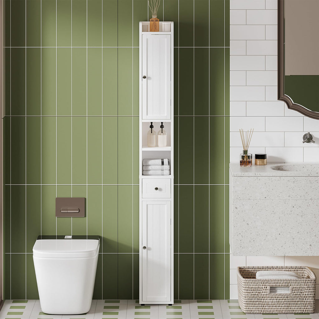 Narrow Bathroom Storage Cabinet with Drawer Y2908