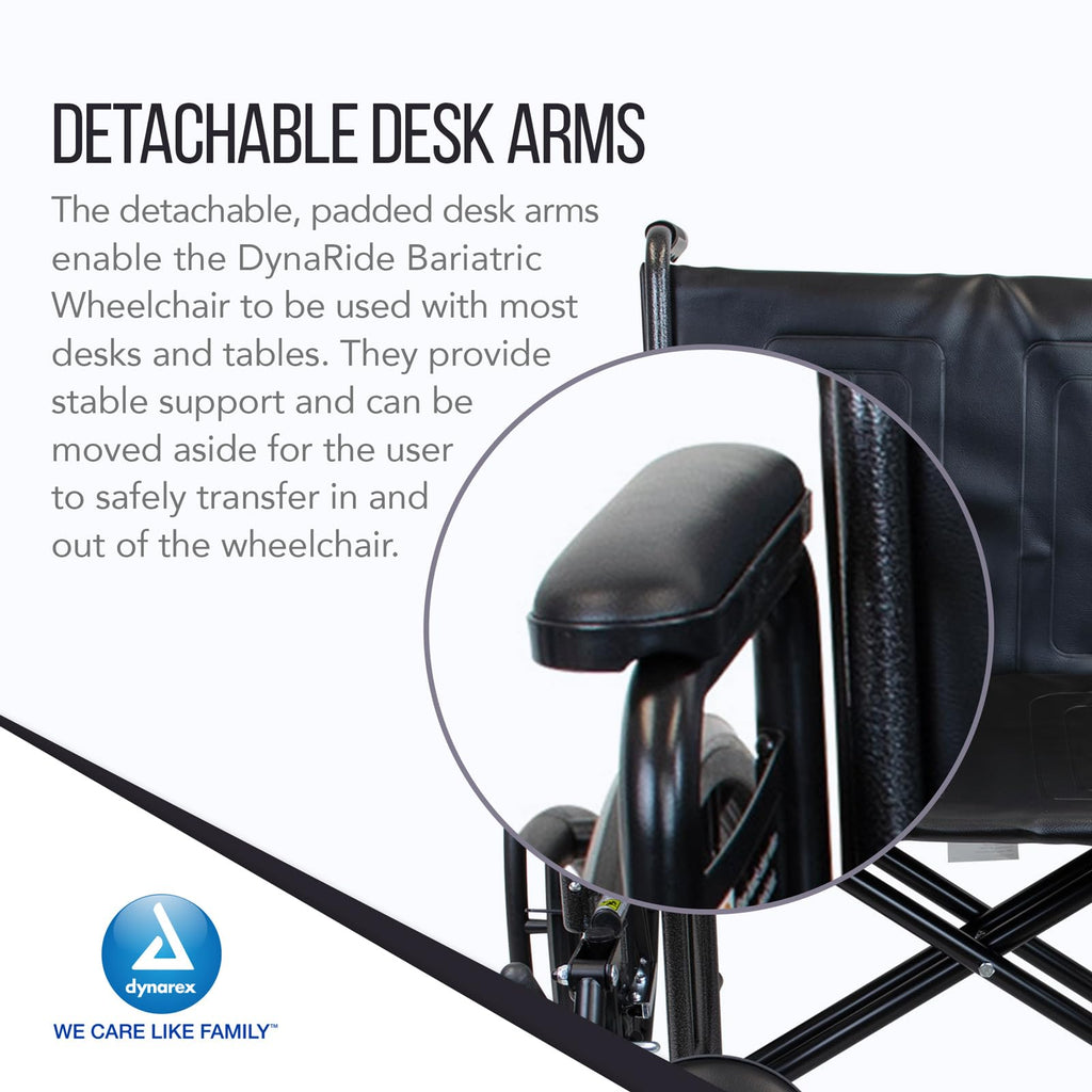 Heavy Duty Wheelchair with Detachable Desk Arms C597666