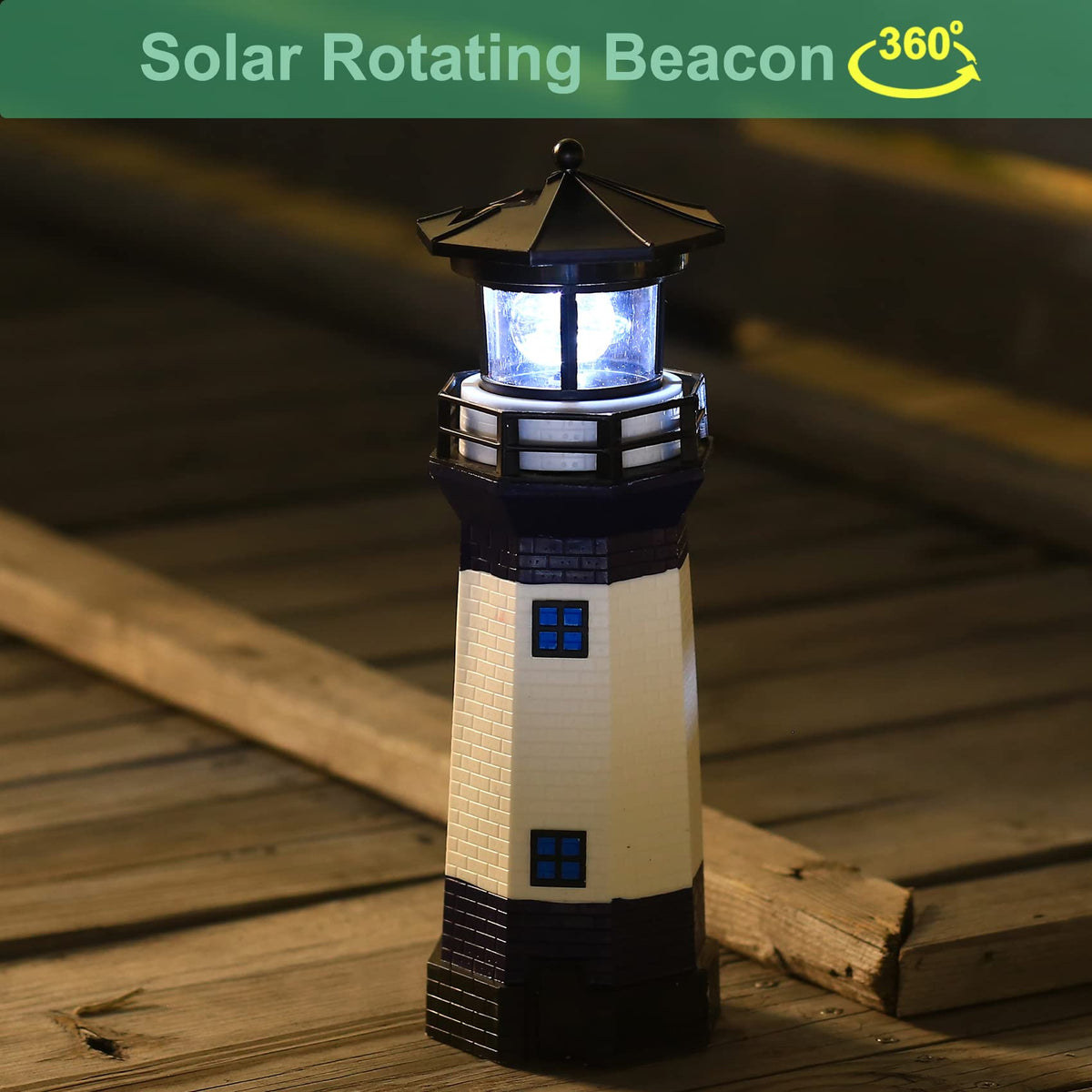 Solar LED Lighthouse Lamp Outdoor Decorative R256