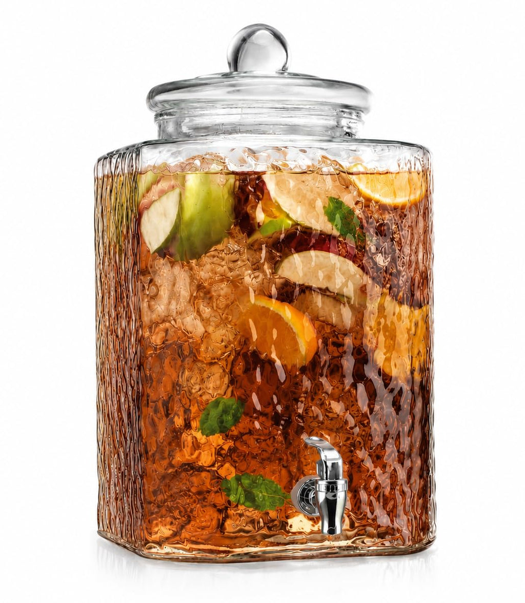 5 Gallon Glass Beverage Dispenser with Spigot M9341