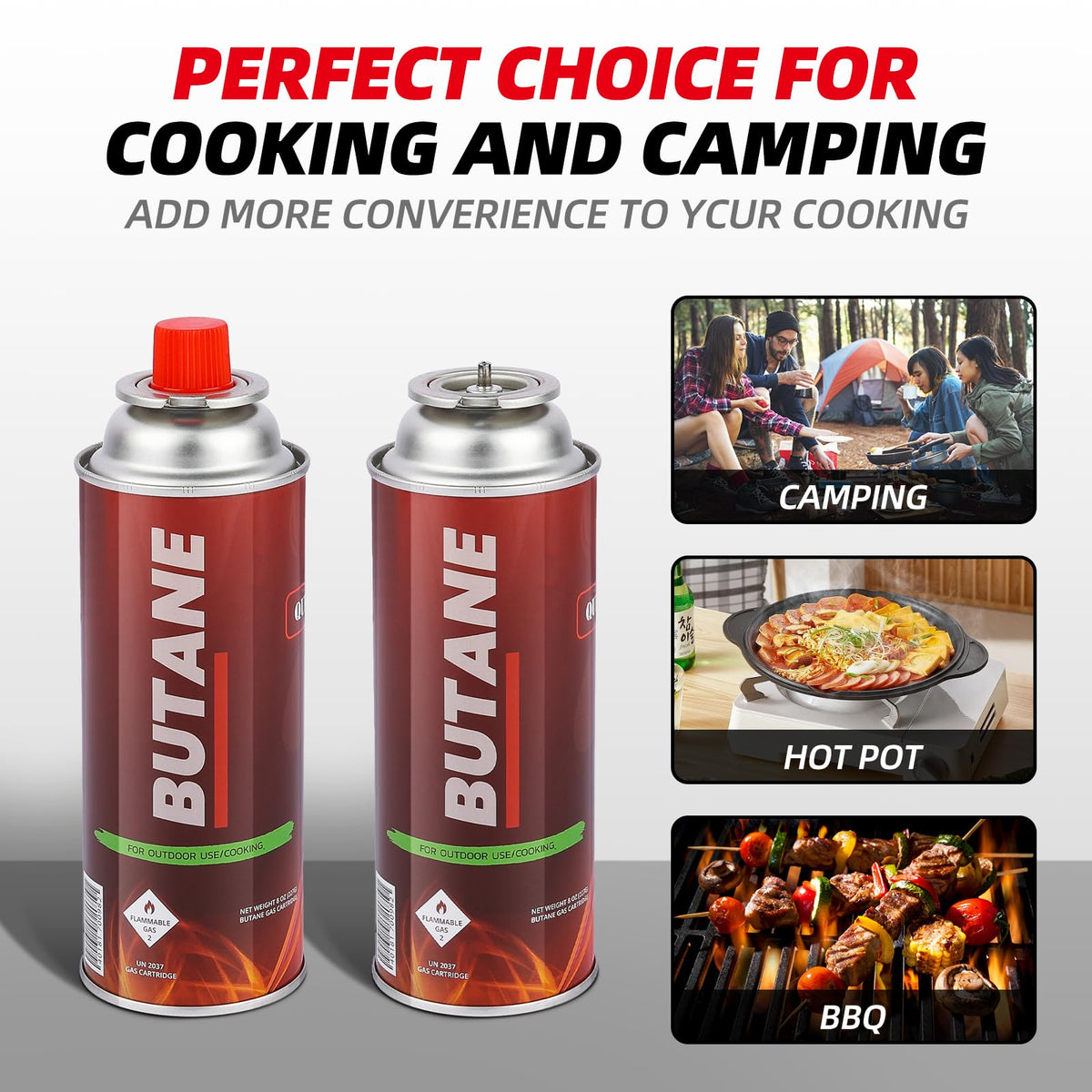 12 Pack 8oz Butane Fuel Cylinders D997460