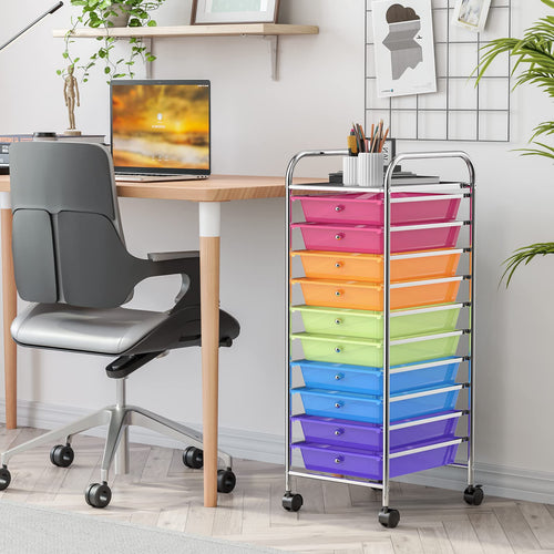 10 Drawer Rolling Storage Cart Organizer R5455