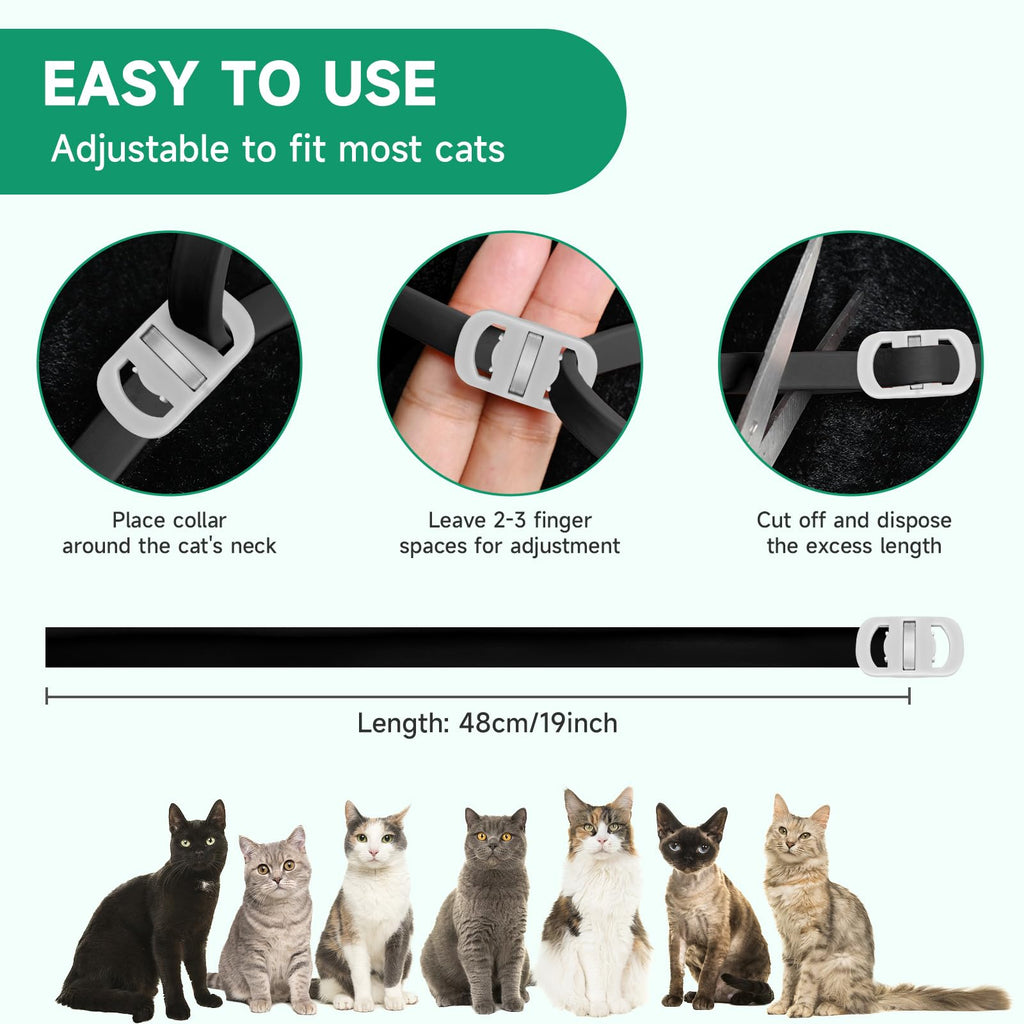 Black 4-Pack Cat Flea and Tick Collar N79123
