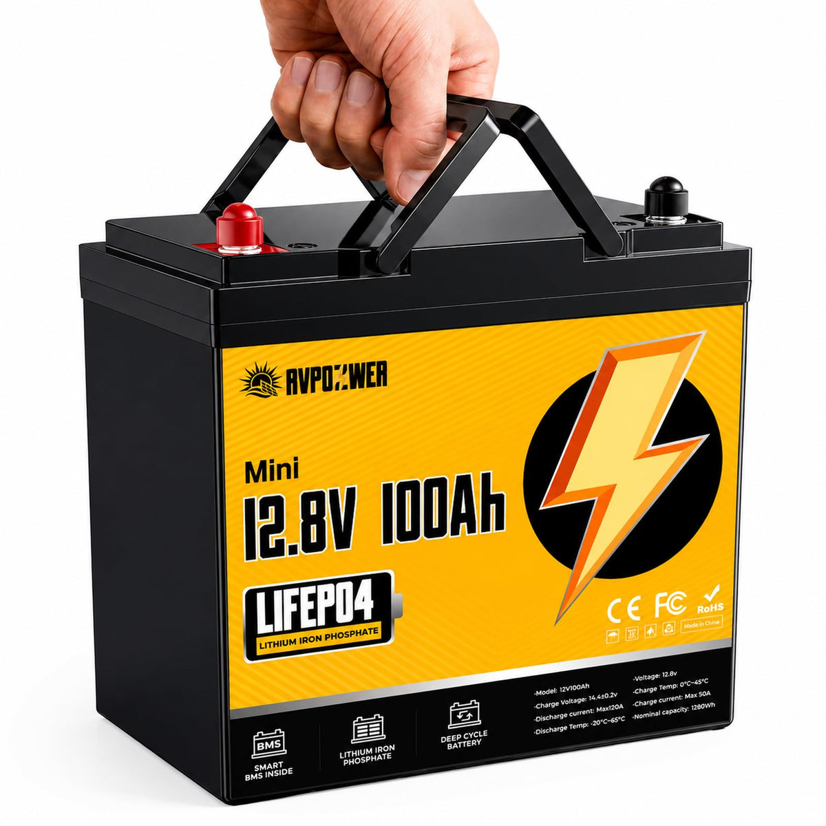 12V 100Ah LiFePO4 Battery Group 24 J154