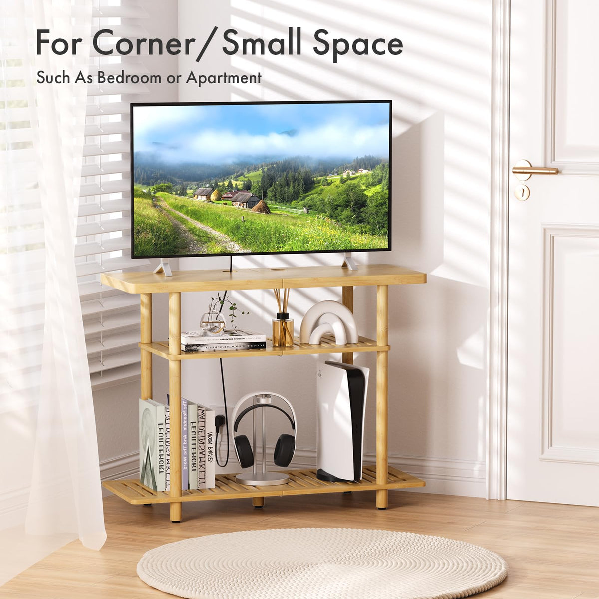 Bamboo 3-Tier TV Stand for up to 32 Inch W970655