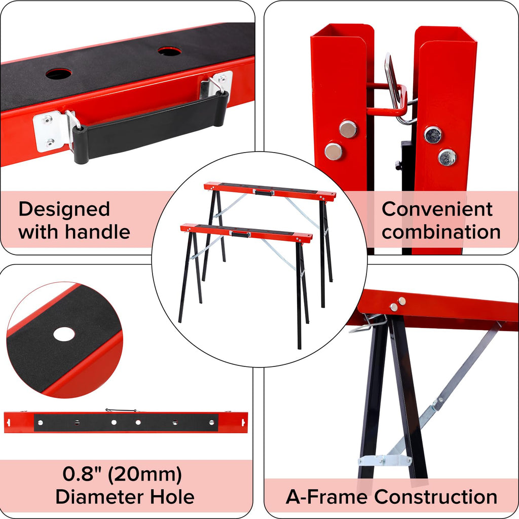 Heavy Duty 2-Pack Folding Sawhorse F850974