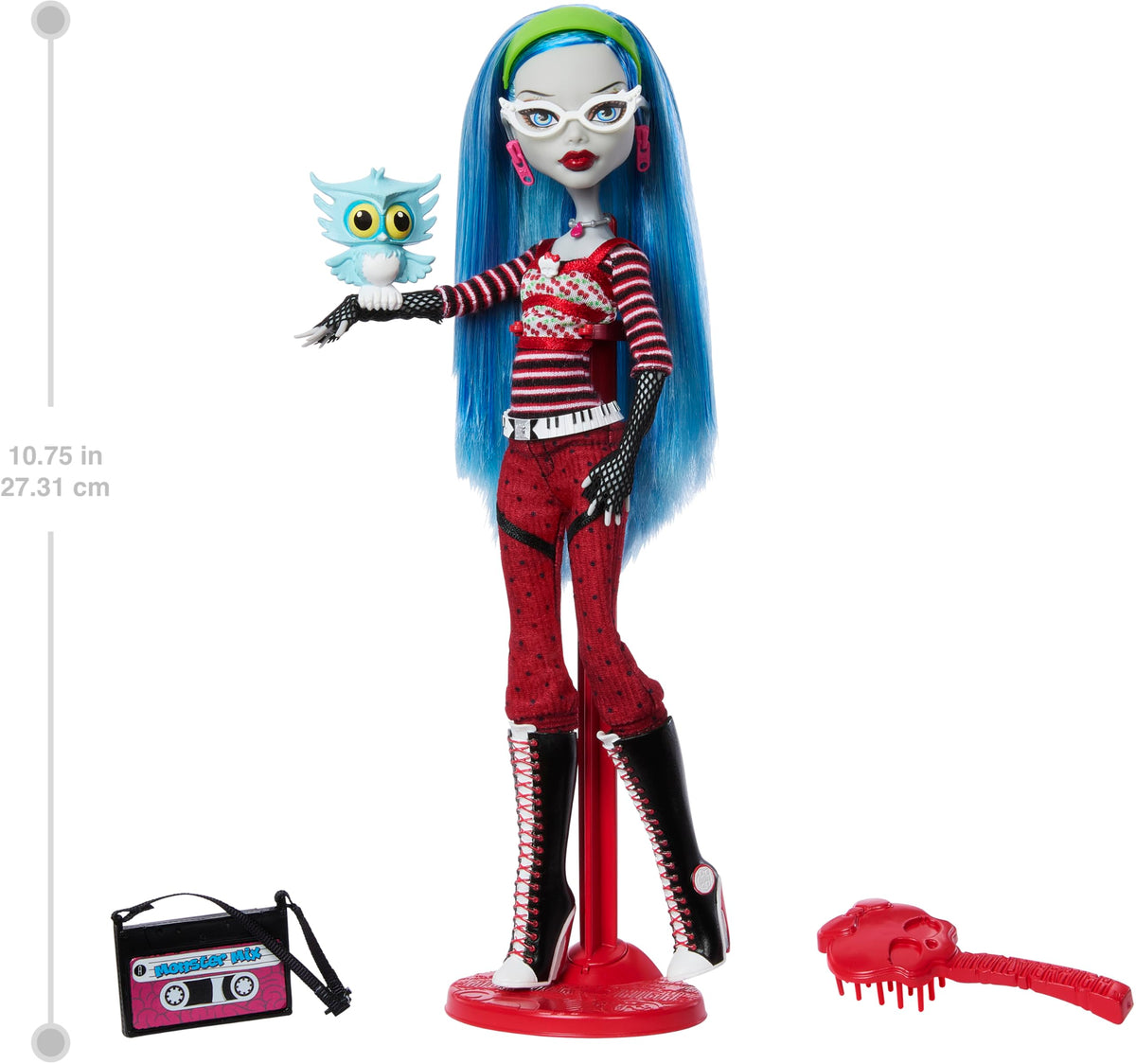 Collectible Doll with Doll Stand, Diary & Pet Owl L270689