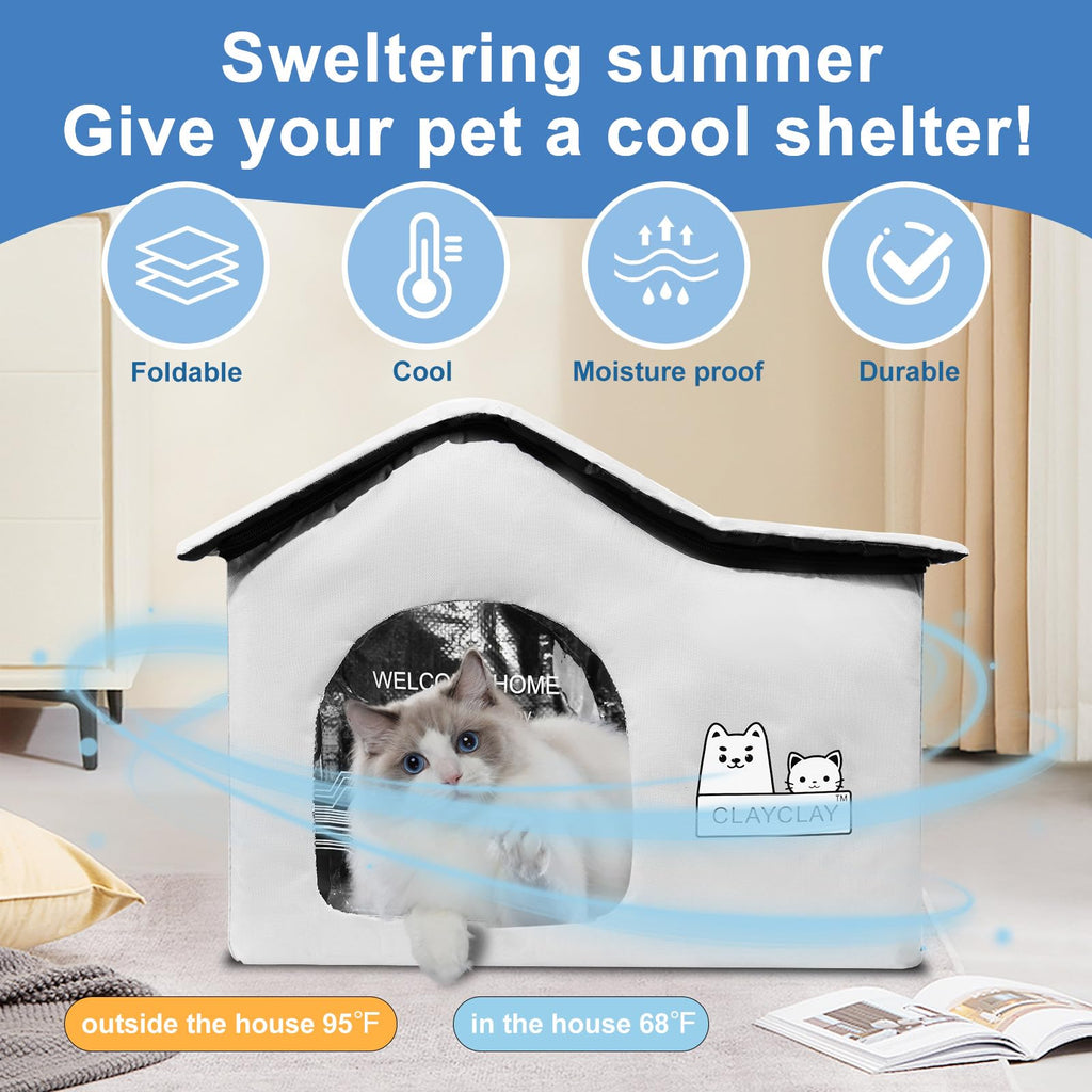 Heated Waterproof Insulated Outdoor Cat House W5909