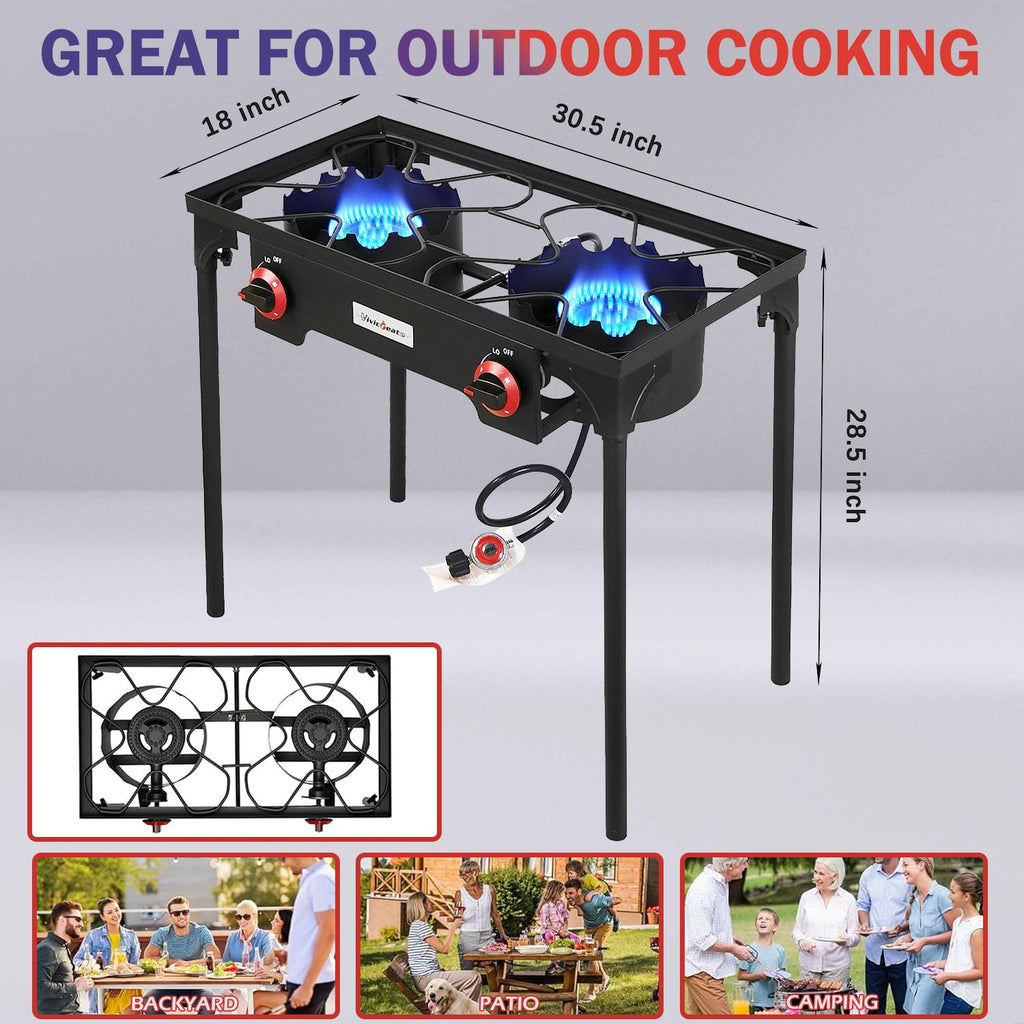 2 Burner Portable Propane Gas Grill Q2042