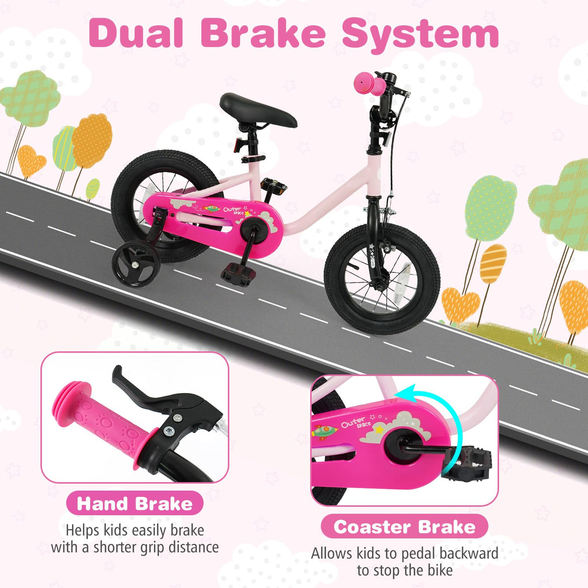 12 14 16 Inch Kids Bike with Training Wheels X338960