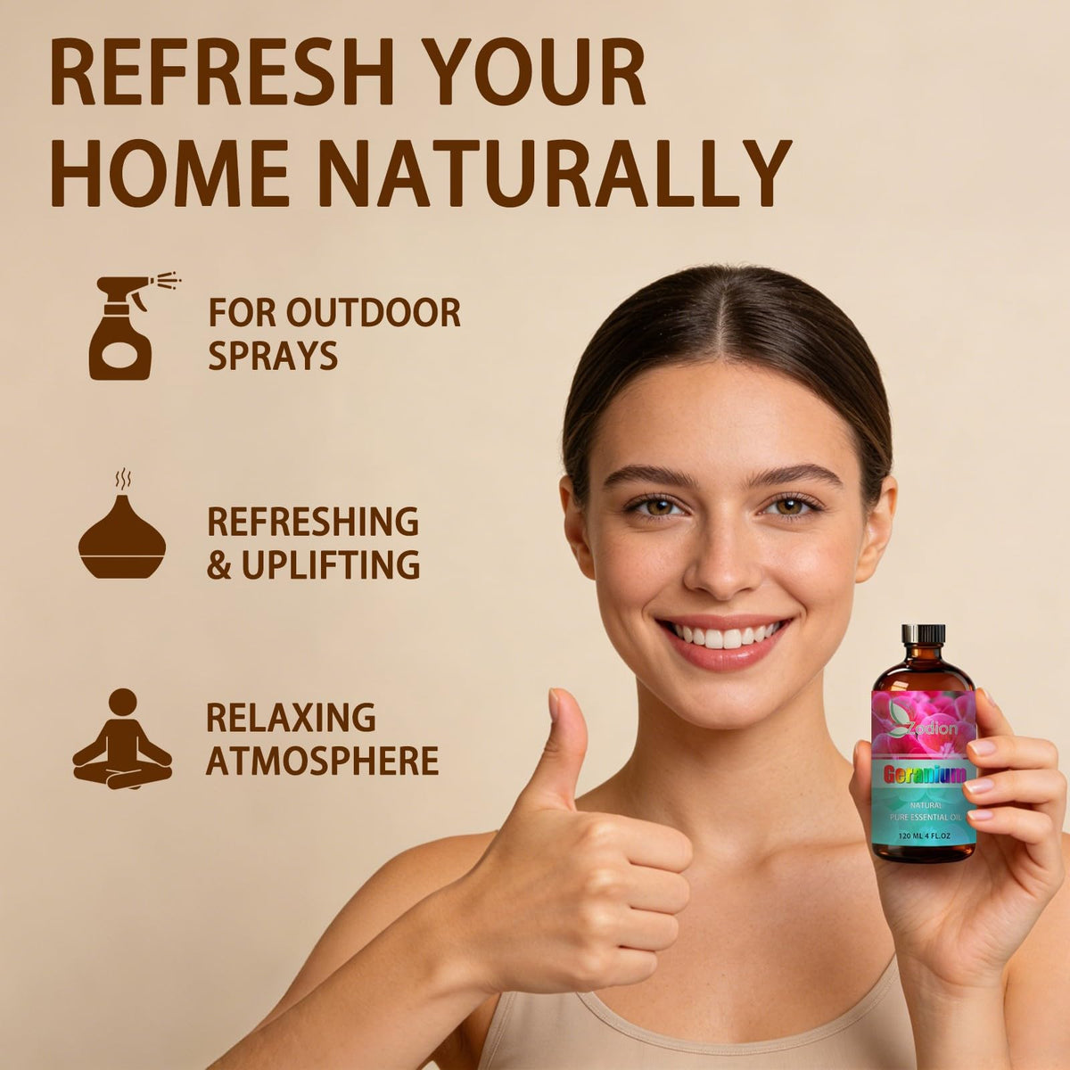 Lavender and Geranium Essential Oil 4 Fl Oz Q6025