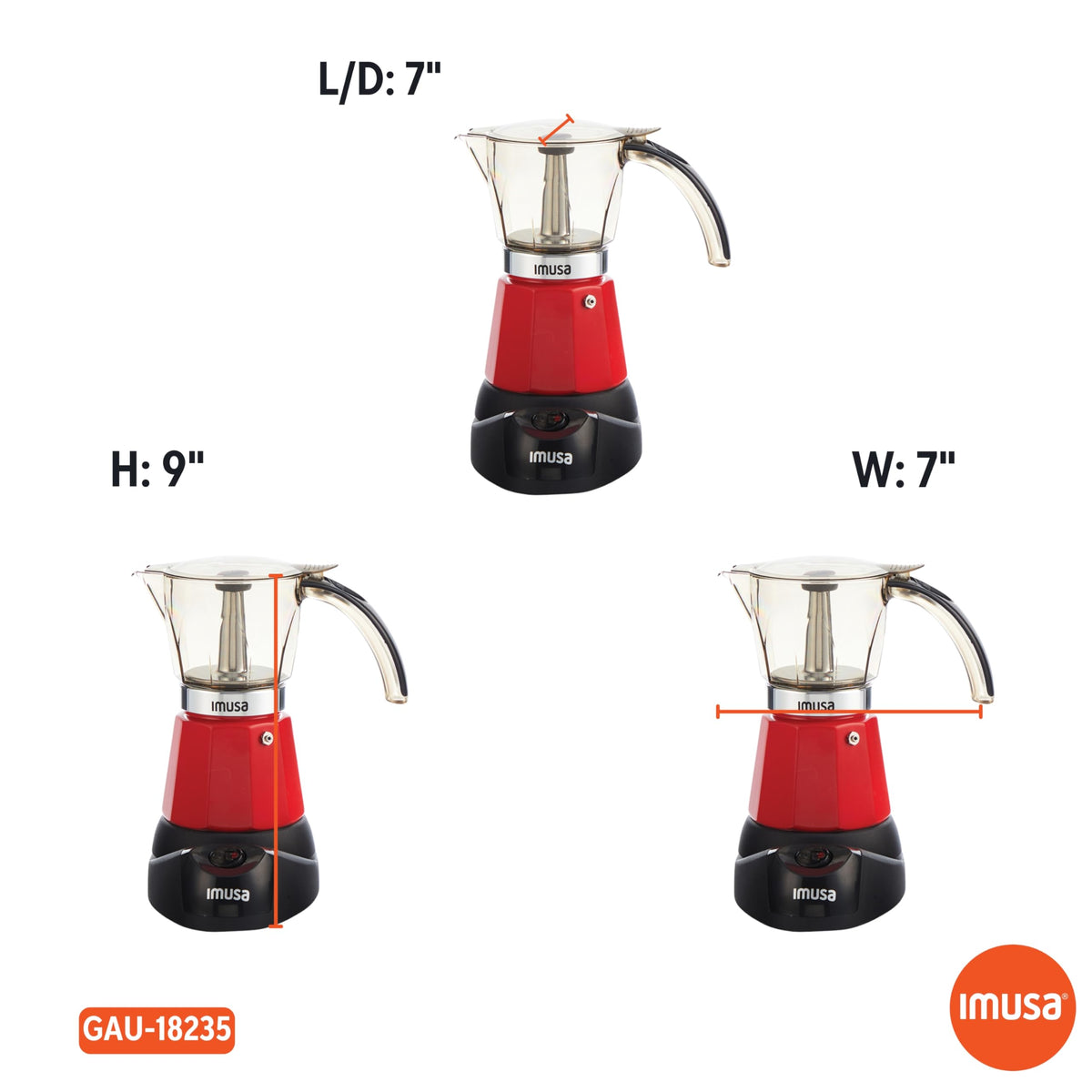 Red Electric Espresso Coffee Maker X7018