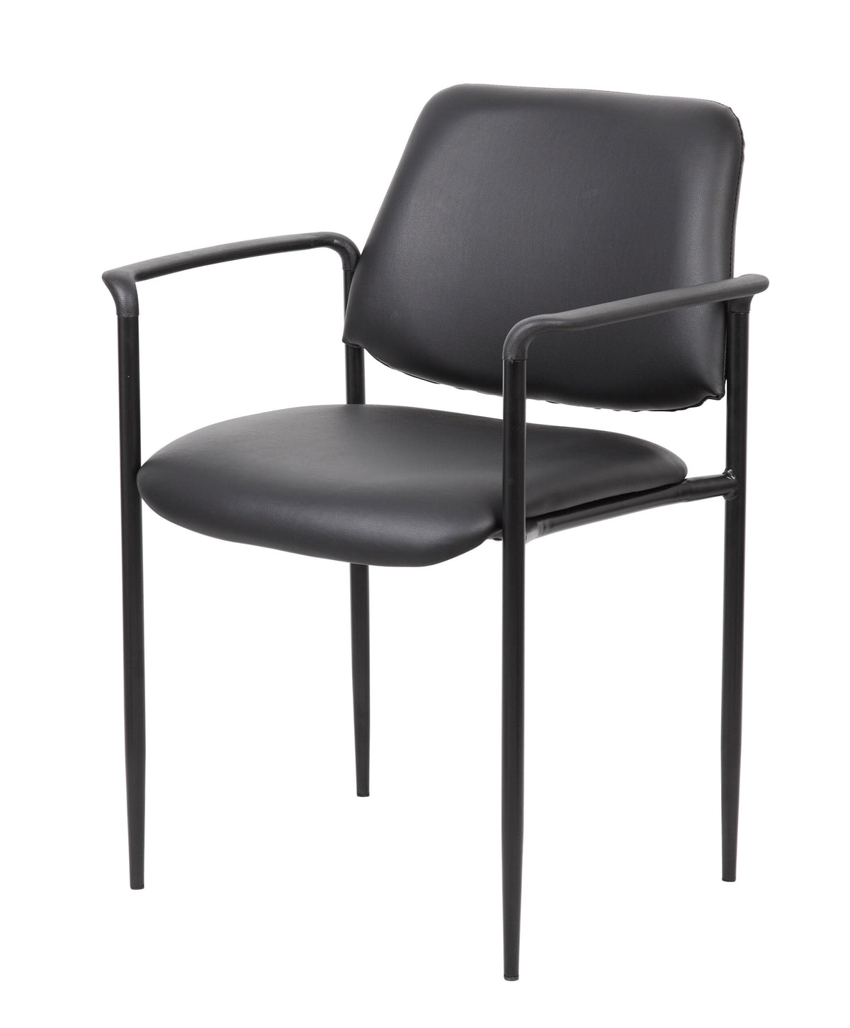 Black Caressoft Stacking Chair with Arm G334