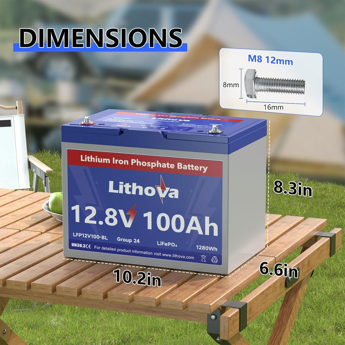 12V 100Ah LiFePO4 Battery Q3420