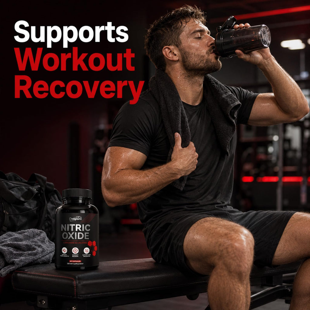 Nitric Oxide Booster with L-Arginine, Creatine, Citrulline & Beetroot, 60 Capsules T676117