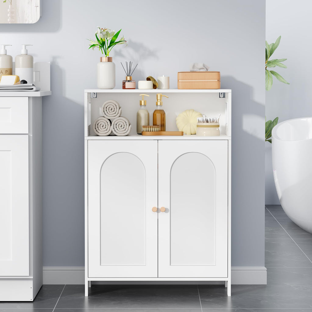 Bathroom Storage Cabinet with Adjustable Shelf & Doors P807151
