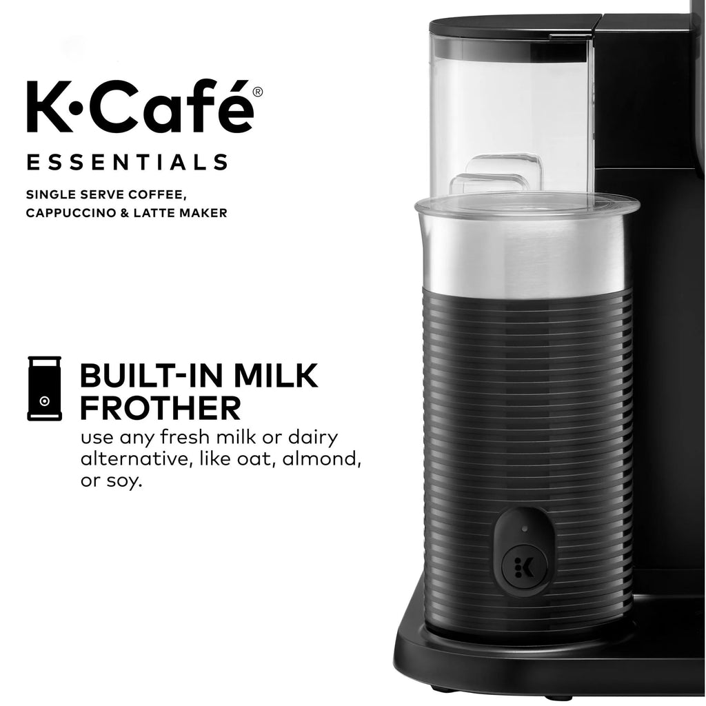 Black Single Serve Coffee Maker with Milk Frother Z481