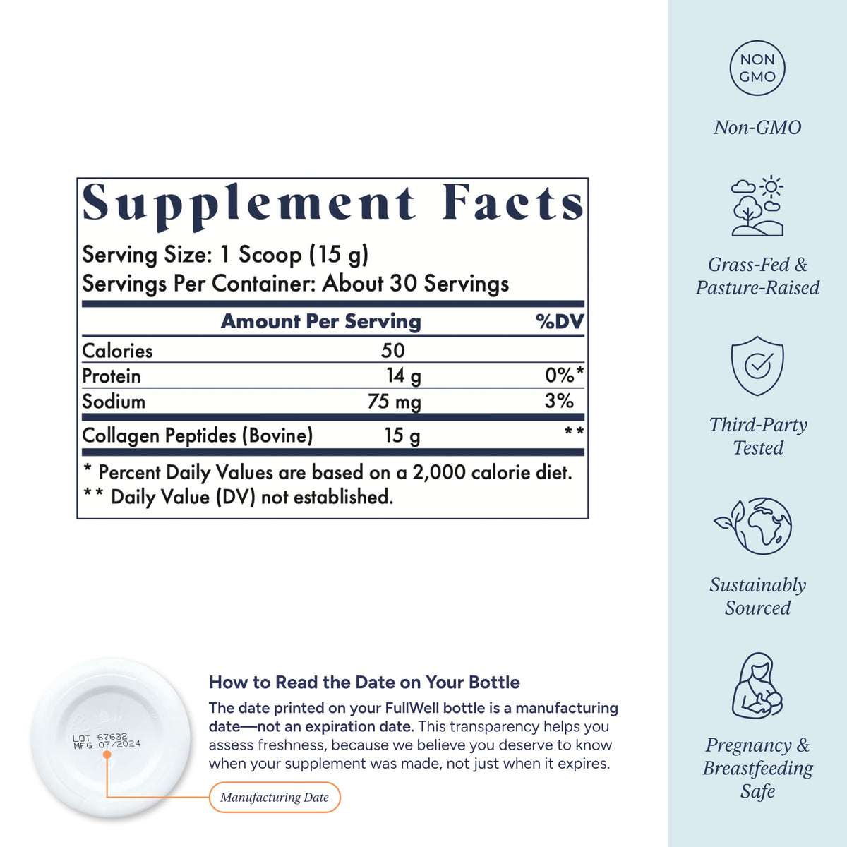 Unflavored Collagen Peptides Powder 15.87 oz F66007
